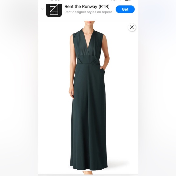 NWT Rent the Runway Outlet sale Carven Forest Green dress - Picture 2 of 10
